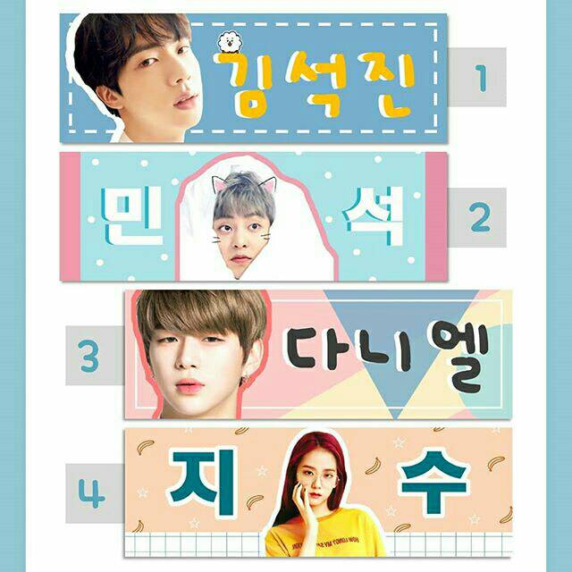 HAND BANNER CUSTOM MINI KPOP (BTS WANNAONE EXO BLACKPINK 