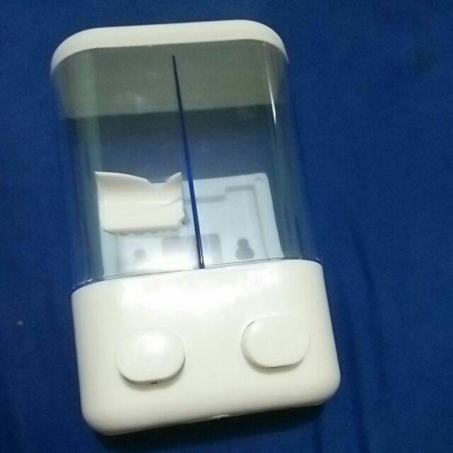 Dispenser Sabun Cair 2 In 1 With Key Lock ( Tabung Warna Putih Bening)