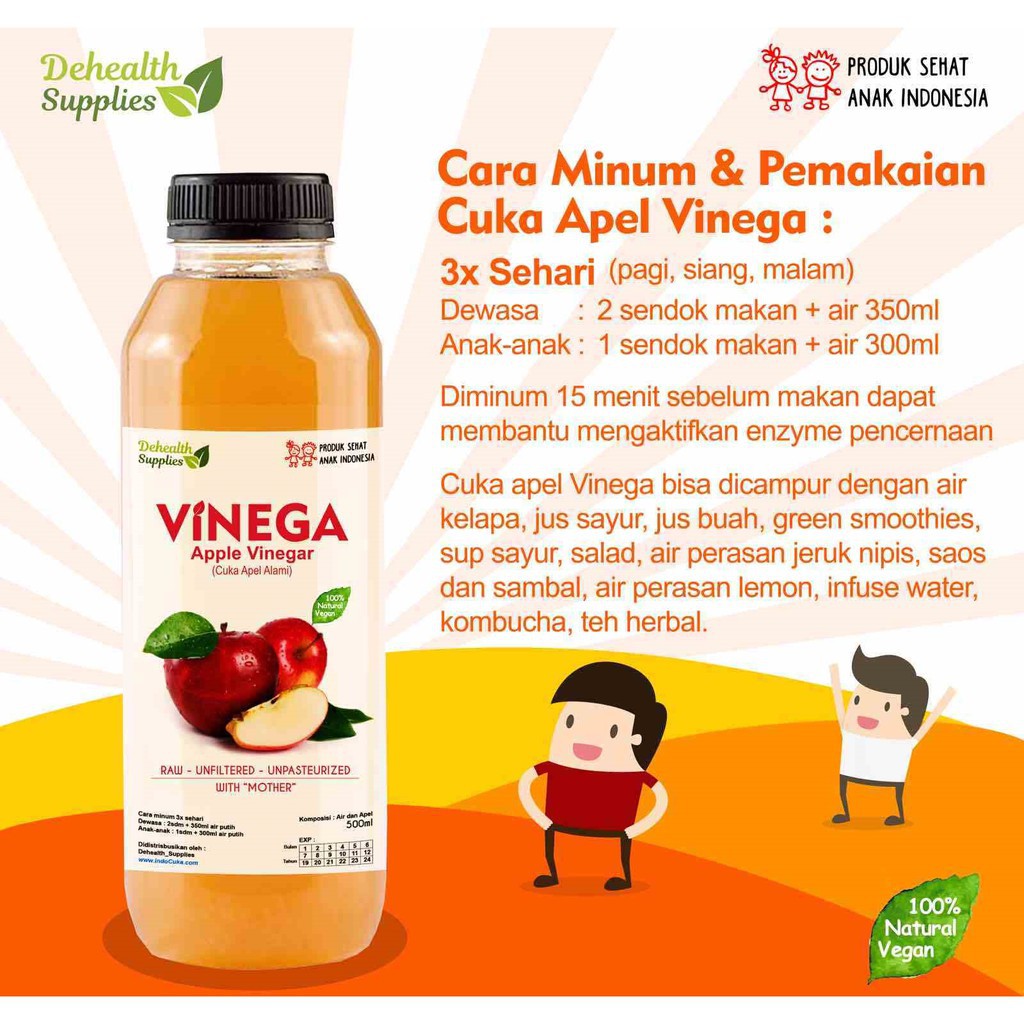 

Vinega Cuka Apel Alami 250ml