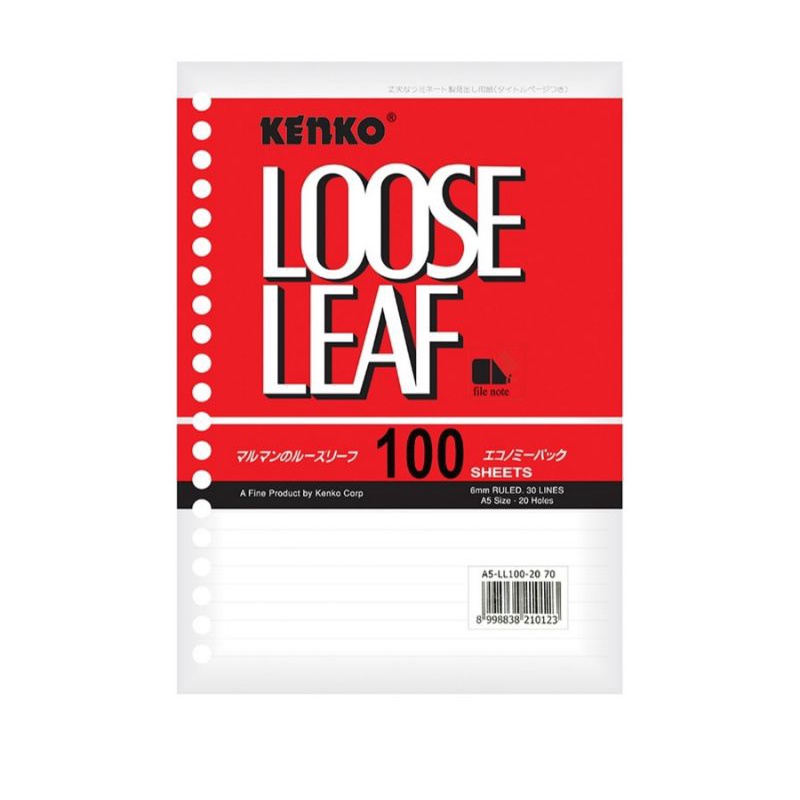 

Loose Leaf A5-100 / Loose Leaf B5-50 / Loose Leaf B5-100