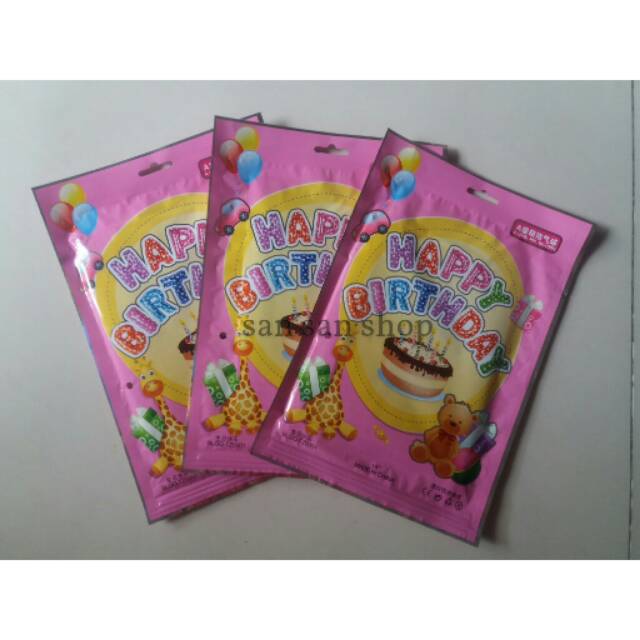 Balon foil ulang tahun / balon huruf set HAPPY BIRTHDAY