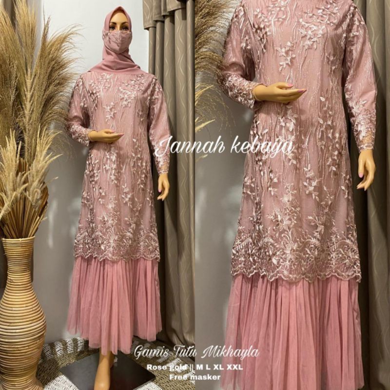 KEBAYA REAL PICT/BISA COD/GAMIS TUTU MIKAYLA/BY JANNAH