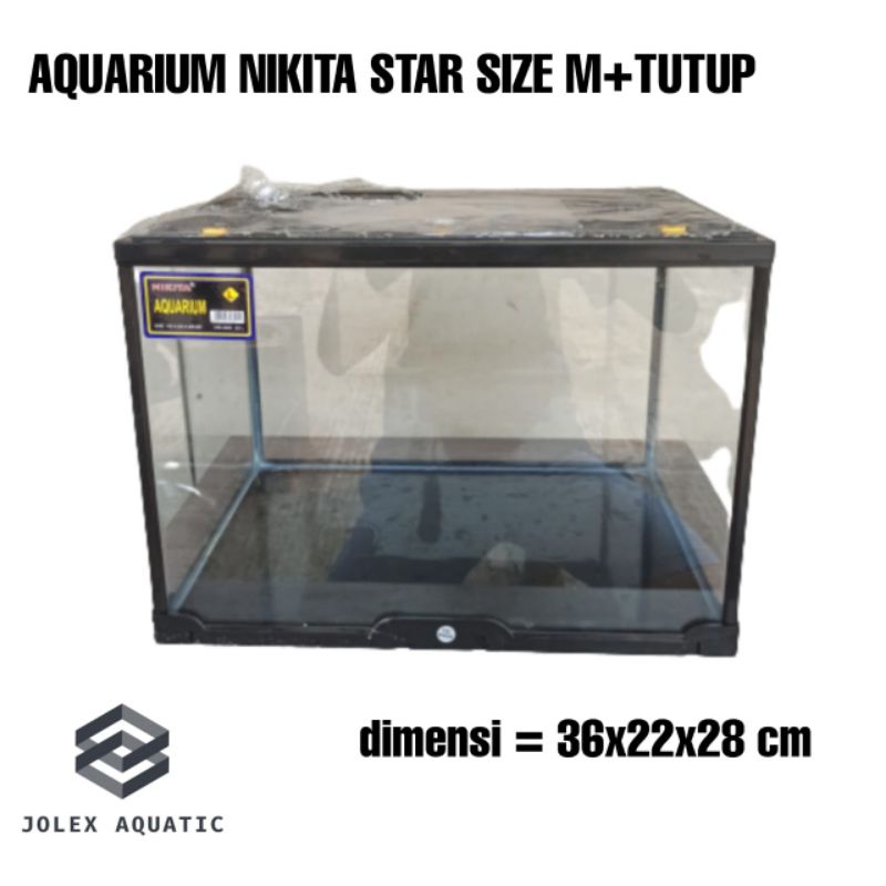 aquarium kaca nikita star size M  / aquarium nikita star + TUTUP