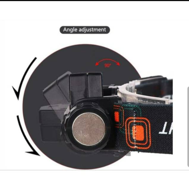Senter Kepala Mini Head Lamp Led COB Rechargeable Plus Magnet