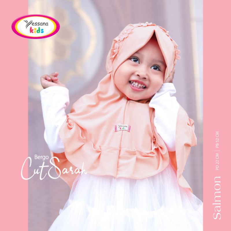 bergo cut sarah ori yessana hijab jilbab anak