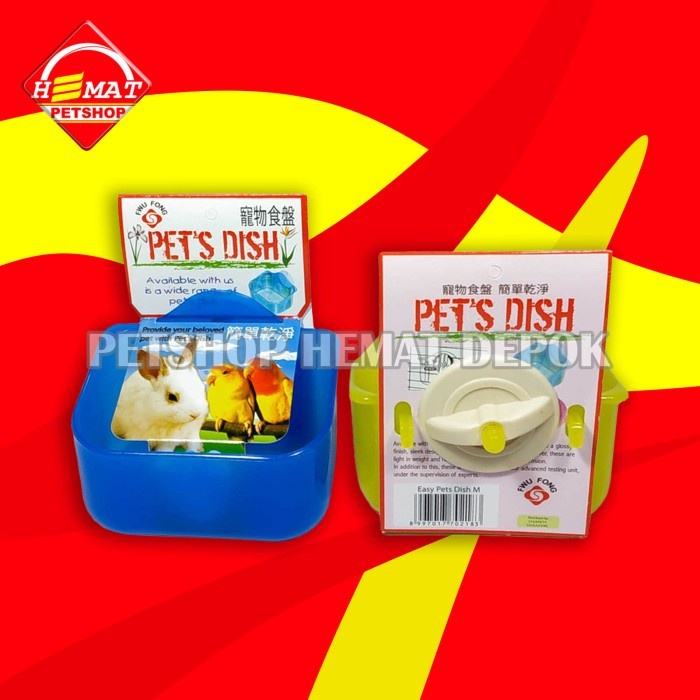 Tempat Makan hewan Gantung PETS DISH pet bowl anjing kucing kelinci