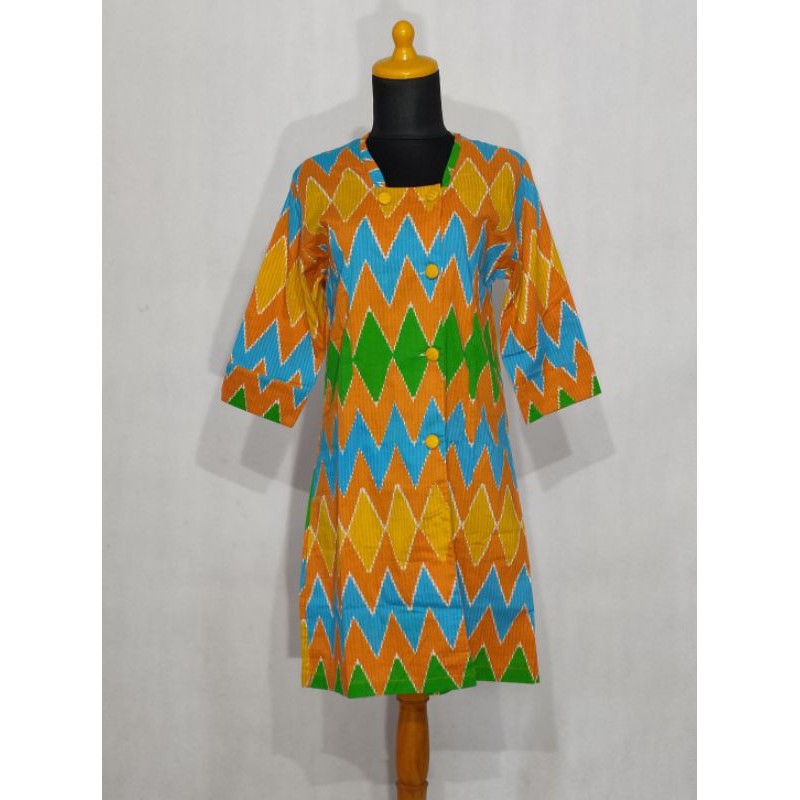NILASARI Dress Batik Modern Baju Batik Wanita Motif Tenun F18
