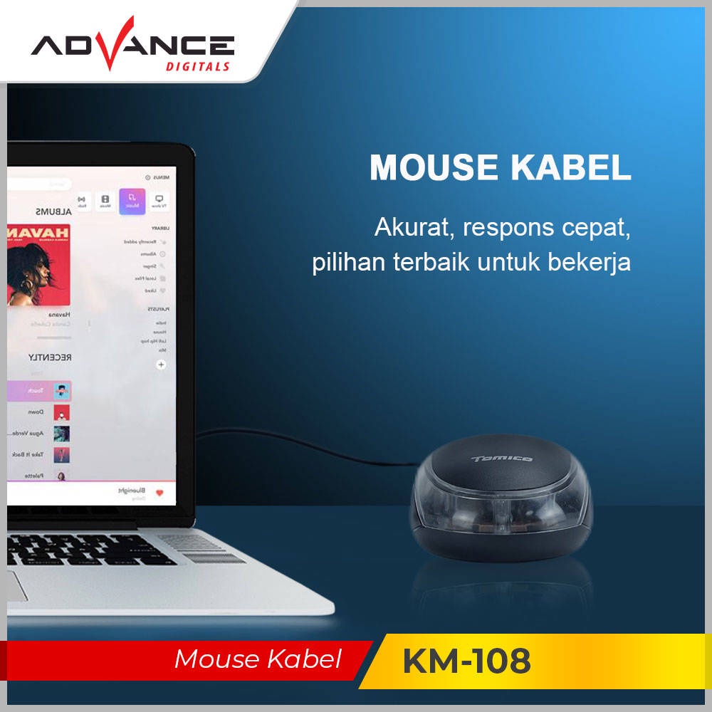 【READY STOCK】 Terima grosir Advance mouse optik KM108-Wired Mouse Original warna acak