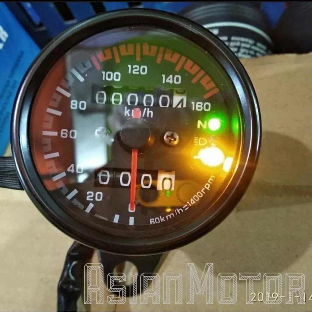 Sepedometer speedometer kilometer LED motor universal bulat - MF VARIASI MOTOR