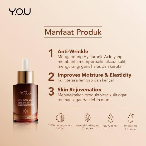 YOU Golden Age Perawatan Lengkap Revitalizing, Essence, Illuminating, Energizing, Serum,Facial Wash