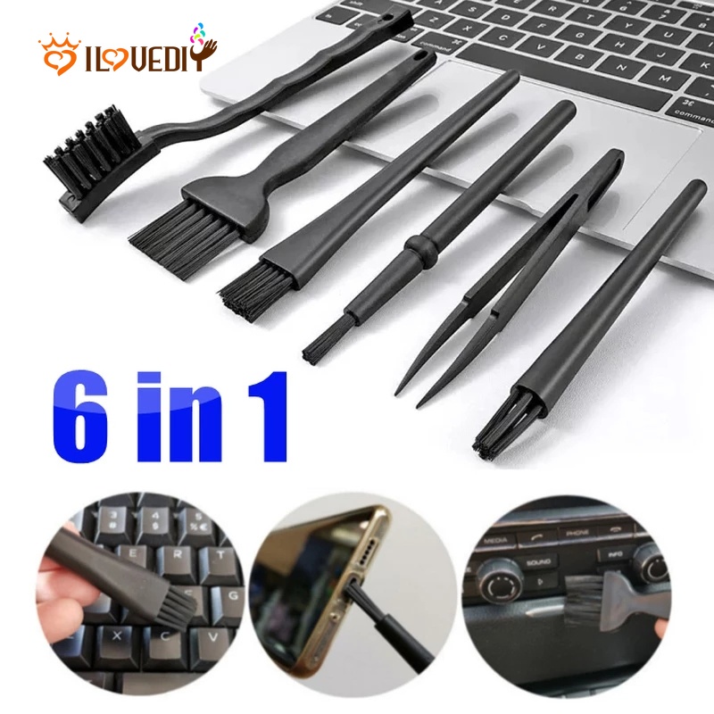 6 in 1 Sikat Pembersih Keyboard Laptop / Komputer / Handphone Multifungsi Anti Statis