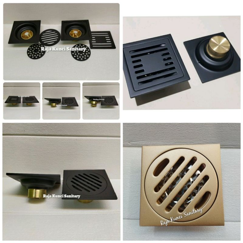 Smart Floor Drain Hitam/Saringan Got Kamar Mandi Stainless Hitam/Black