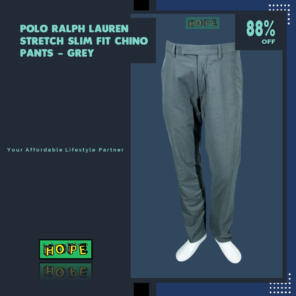 Original BNWOT Polo Ralph Lauren Stretch Slim Fit Chino Pants - Grey