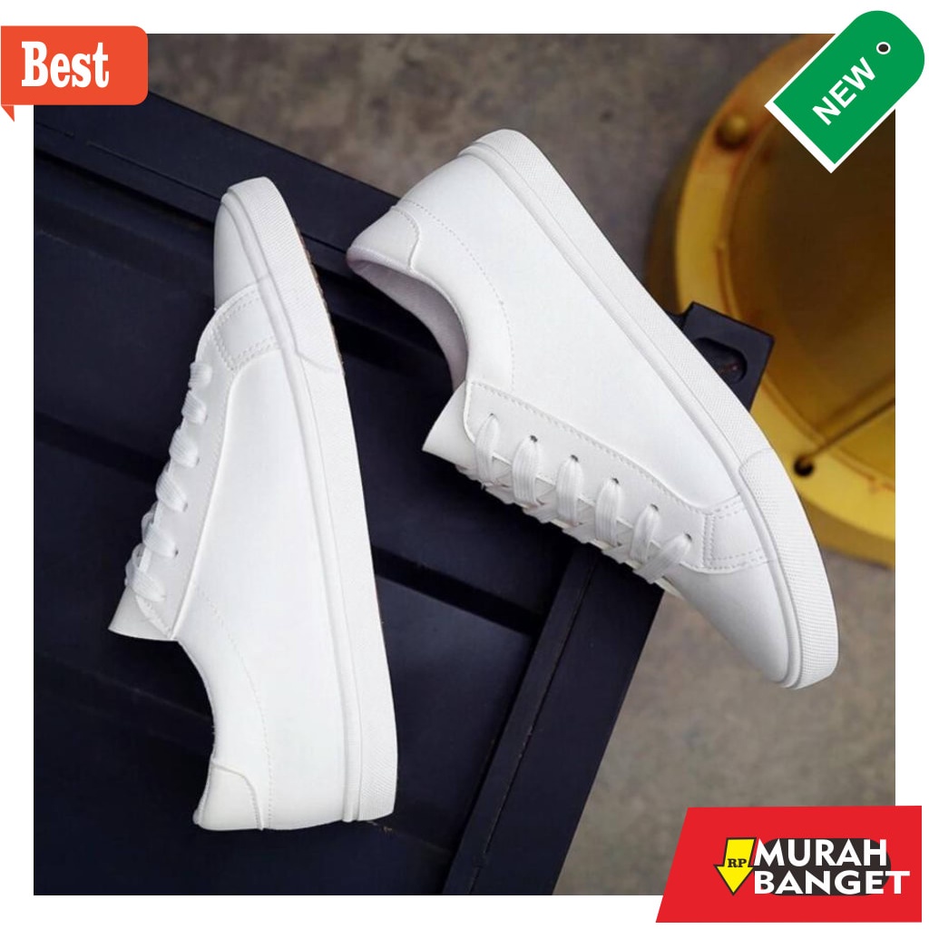 Sepatu casual wanita terbaru- Fikri sepatu wanita kets Polos wanita murah warna - putih
