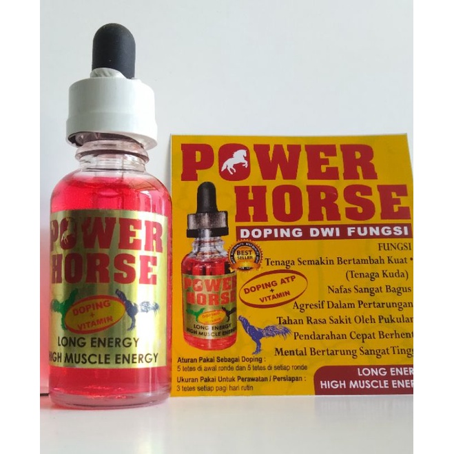 Doping Ayam ATP POWER HORSE Meningkatkan Tenaga Mental Ayam Agresif