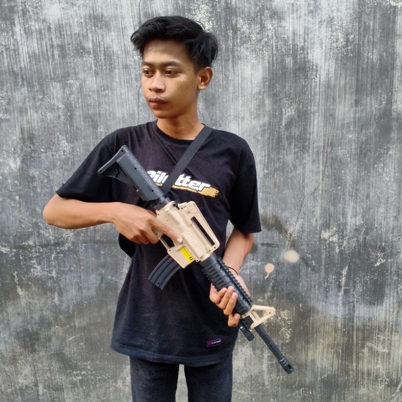 MAINAN ANAK REPLIKA PLASTIK D'COBRA M15 WARNA TAN