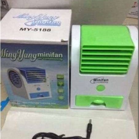 NEW AC Duduk Mini Portable Fragrance Handy Cooler Bladeless Fan Kipas - TANPA KABEL