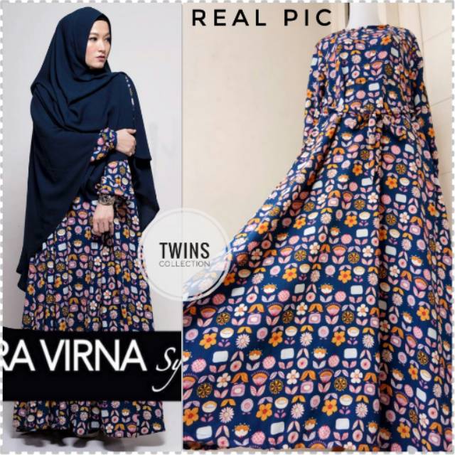 Gamis lyra virna/gamis pot bunga/gamis murah/Gamis Cantik/syari Wanita Murah/gamis keren monalisa