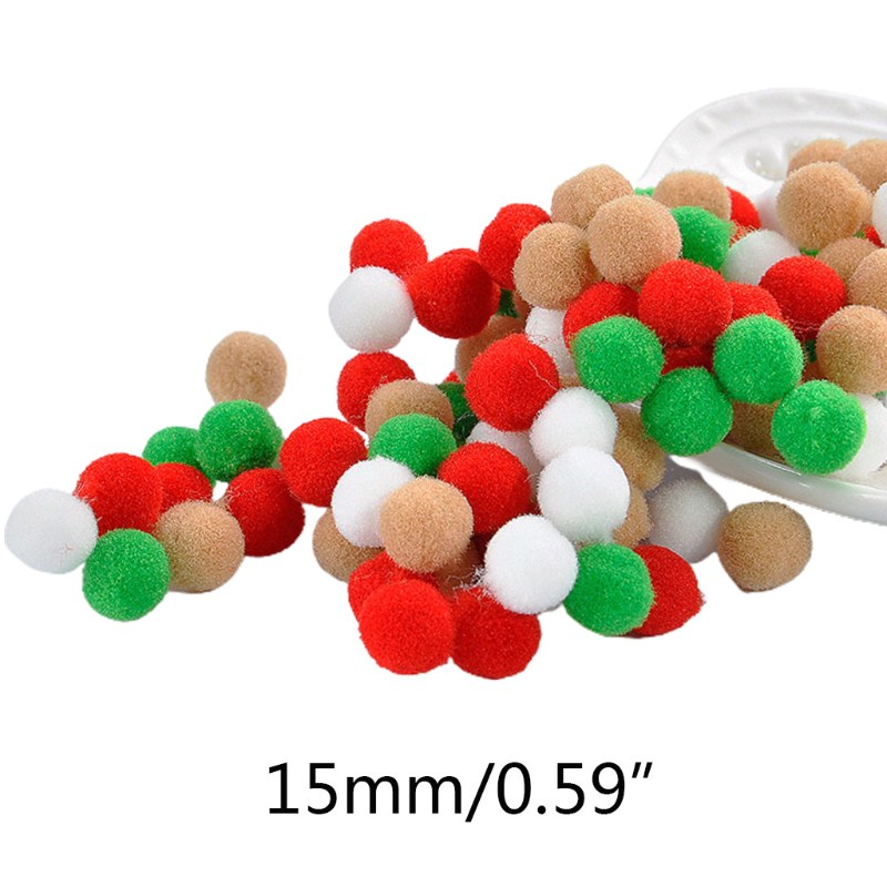 Glitter 60 Pcs 15mm Multicolor Soft Plush Ball Jewelry Crafts Crystal Epoxy Mold Filling