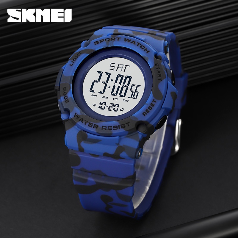 SKMEI 1957 Jam Tangan Pria Wanita Digital Chronograph Sport Watch Anti Air Tali Rubber WATCHKITE WKOS