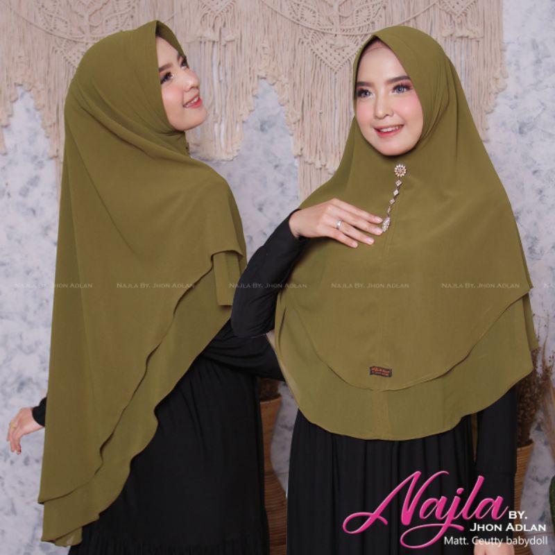 hijab ceruty 2 layar / ceruty dua layar / hijab ceruty