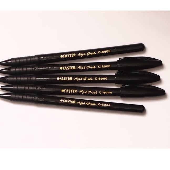 

PROMO 12.12 Faster Ballpoint/ Pulpen C8000, 0.7mm isi 12 pcs - Black