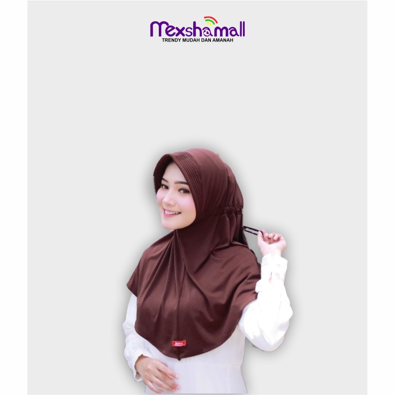 Kerudung Hijab Instan Pet Jersey Polos Serut Jokowi By Shamira