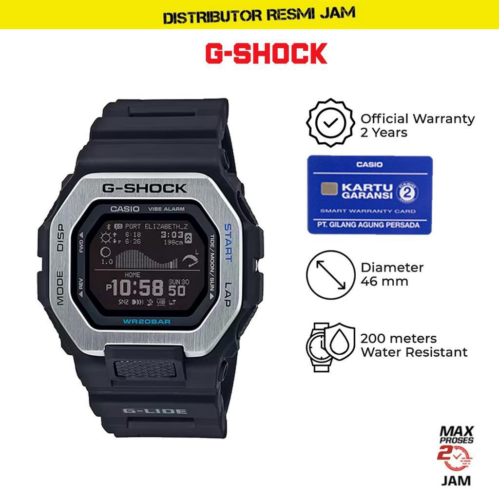 Jam Tangan Pria G-shock GBX-100-1DR GBX-100-1D GBX-100 Black Silver