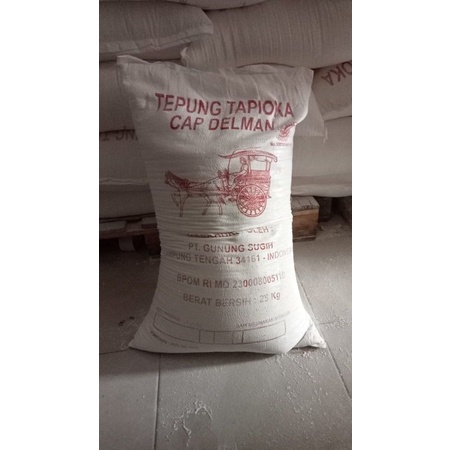 Grab/Gojek Only Tepung Tapioka Cap DELMAN 25kg (1 sak) Termurah