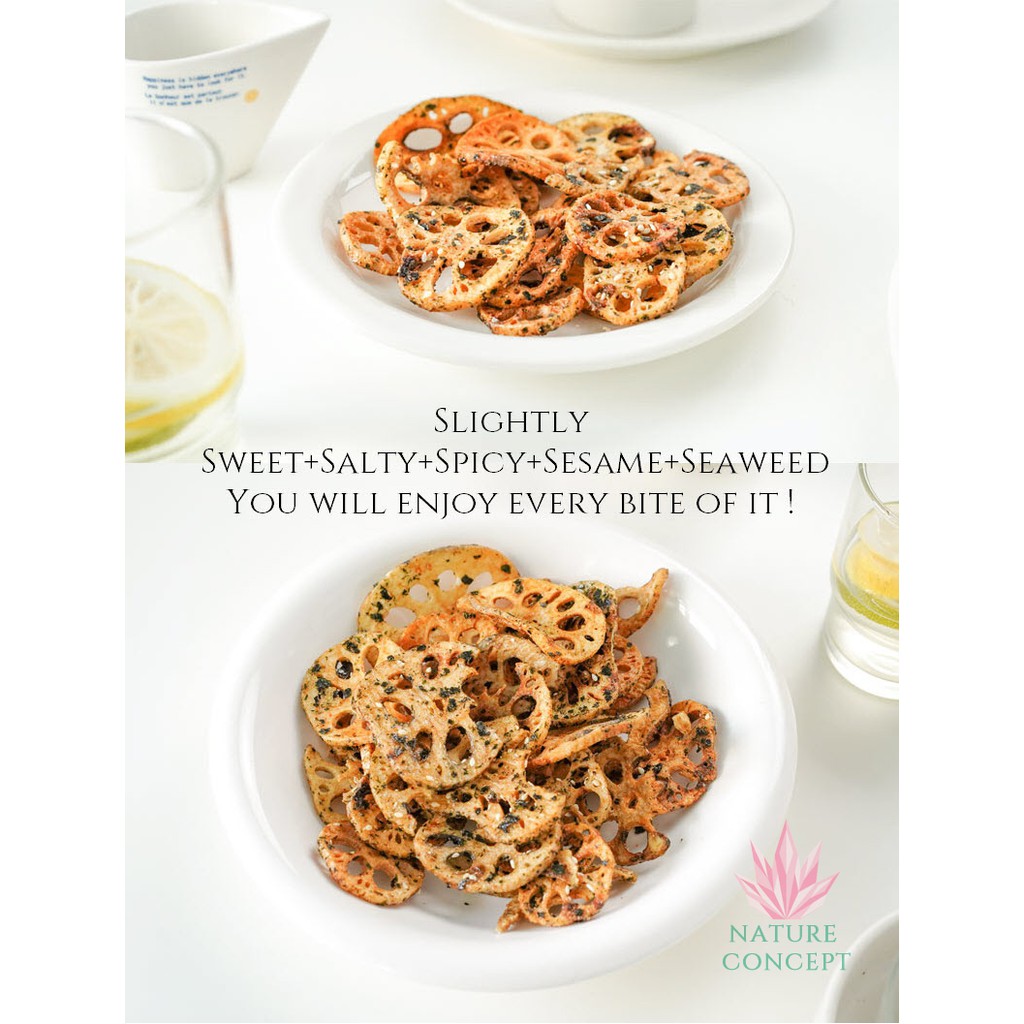 Cemilan Keripik Akar Teratai Snack Lotus Root Snek Diet Enak Sehat