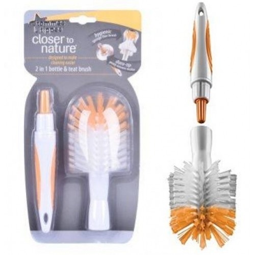Tommee Tippee 2 in 1 Bottle Brush Orange-Sikat Botol