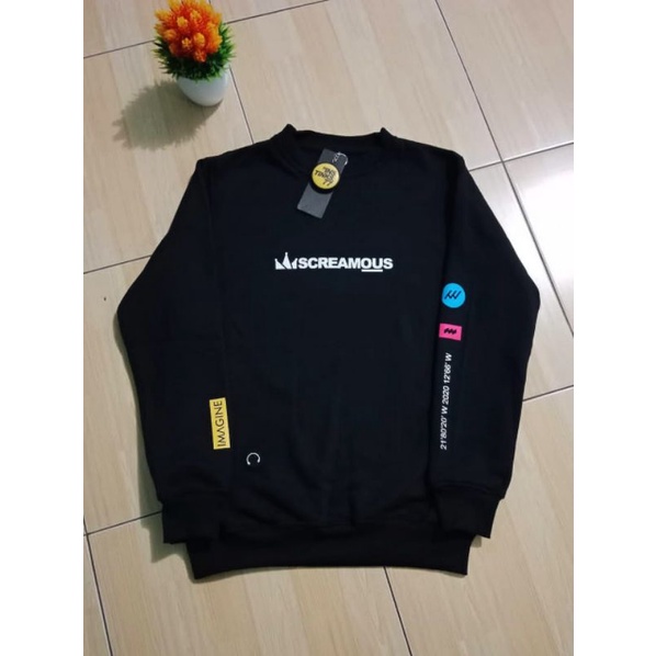 SCREAMOUS Premium COD Termurah Terbaru Sweater Crewneck / Oblong Kualitas Distro Original Lembut Tid