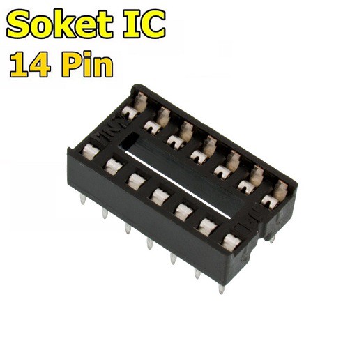 Soket Socket IC 14 Pin 14P 2x7 DIP 14 Kaki Dudukan IC Standar