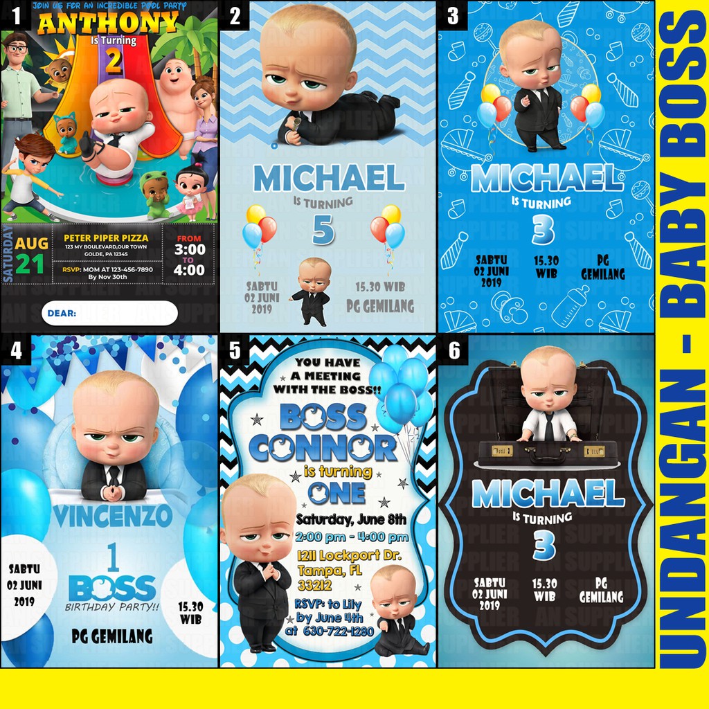 UNDANGAN ULTAH TEMA BABY BOSS