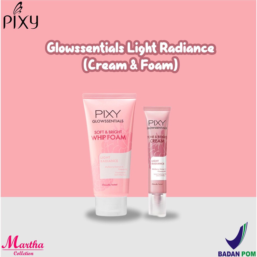 Paket Pixy Glowssentials Light Radiance (Cream & Foam) - 2pcs