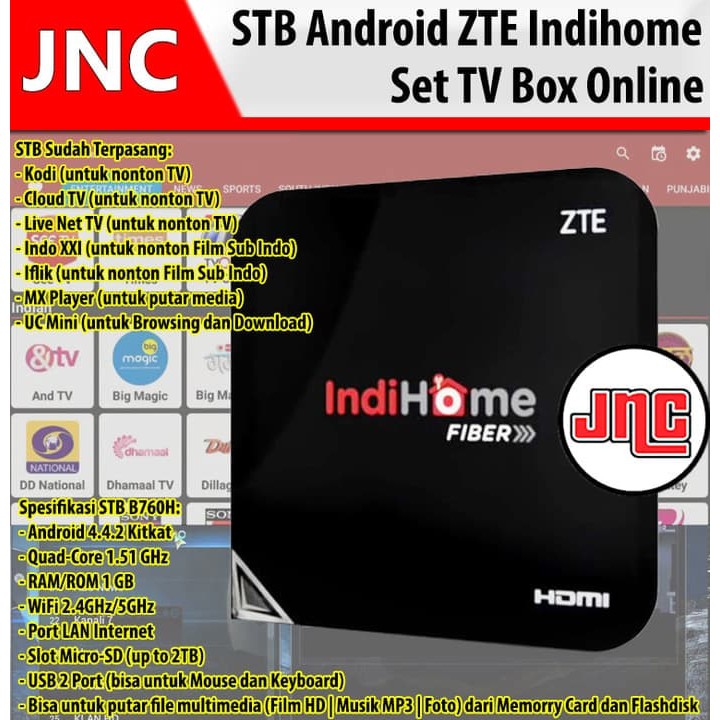 Jual BEST STB ANDROID TV SET TOP BOX ZTE ZXV10 B760 H dengan aplikasi
