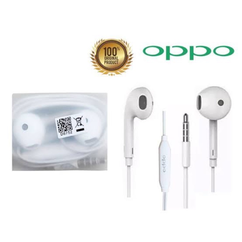 Headset OPPO ORIGINAL F9 CABUTAN Handsfree OPPO ORIGINAL CABUTAN