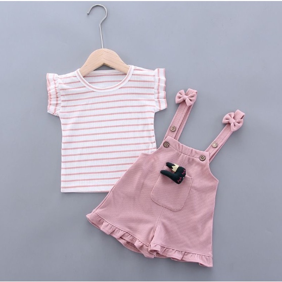 IMPORT HIGH QUALITY Jumpsuit Overall Bunny 6M -4Y Set Jumpsuit Anak Bayi Perempuan Adem Lembut CBKS VC