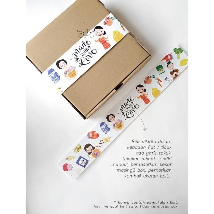 

(Belt Netral02) Label Made With Love Untuk Belt Kotak (48 Cm X 6.5 Cm) Diskon!!R33E