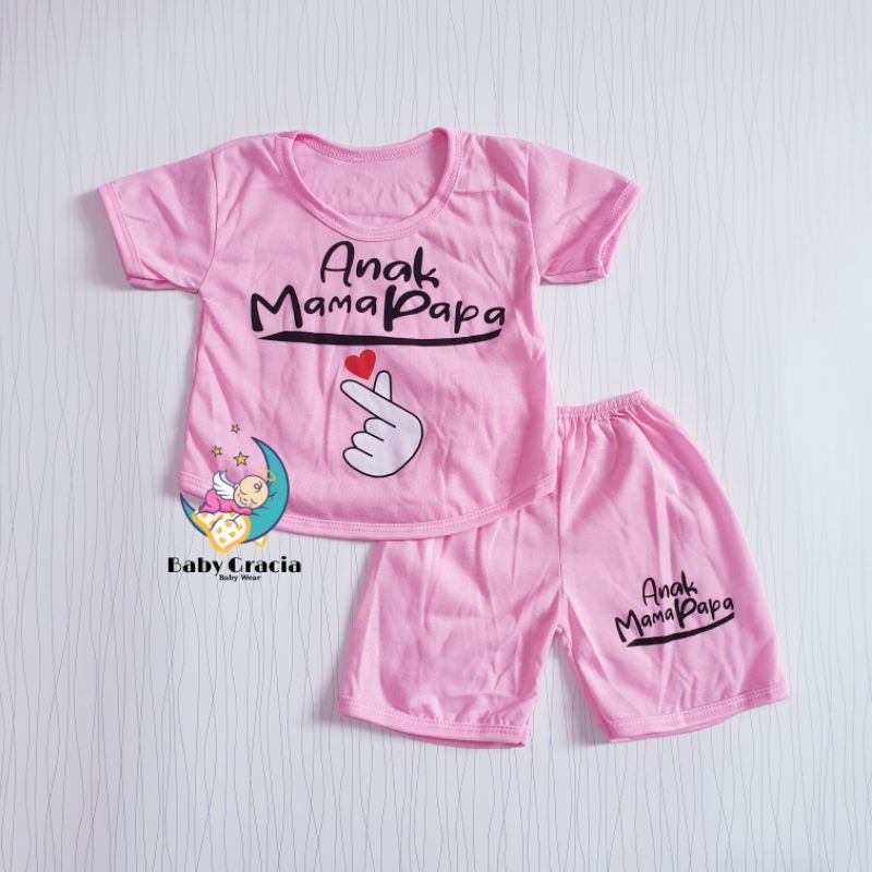 Setelan Anak Dan Bayi / Setelan Baju Motif Anak Mama Papa