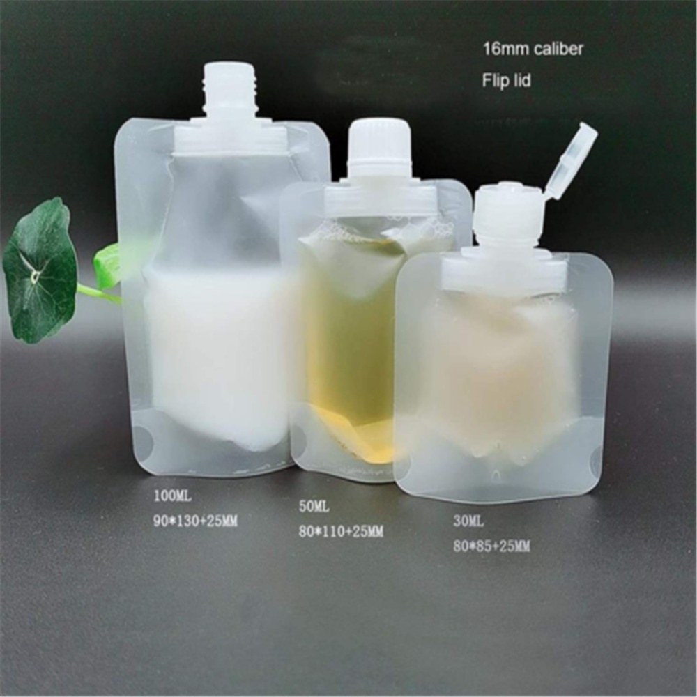 【COD Tangding】30/50/100ML 3pcs/set Portable Travel Fluid Makeup Packing Bag with Flip Open Cap