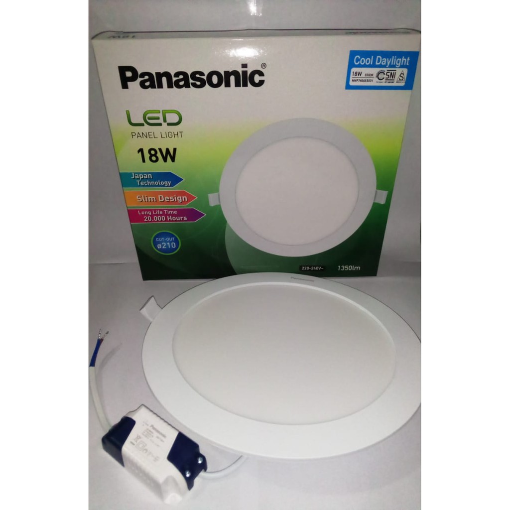 LAMPU LED PANEL BULAT DOWNLIGHT (SLIM) PANASONIC 18 WATT NNP 74666/NNP 74656