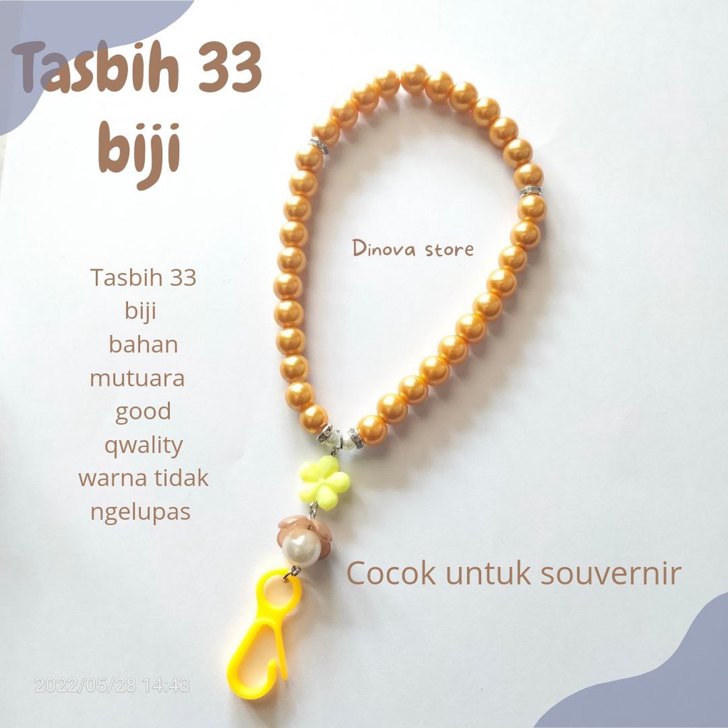 TASBIH 33 BIJI/tasbih 33 butir/tasbih mutiara/souvenir/souvenir umroh haji