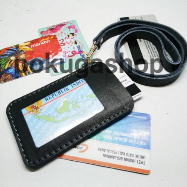 

Nametag kulit /id card holder /lanyard id card /gantungan id card /nametag kalung kulit unisex