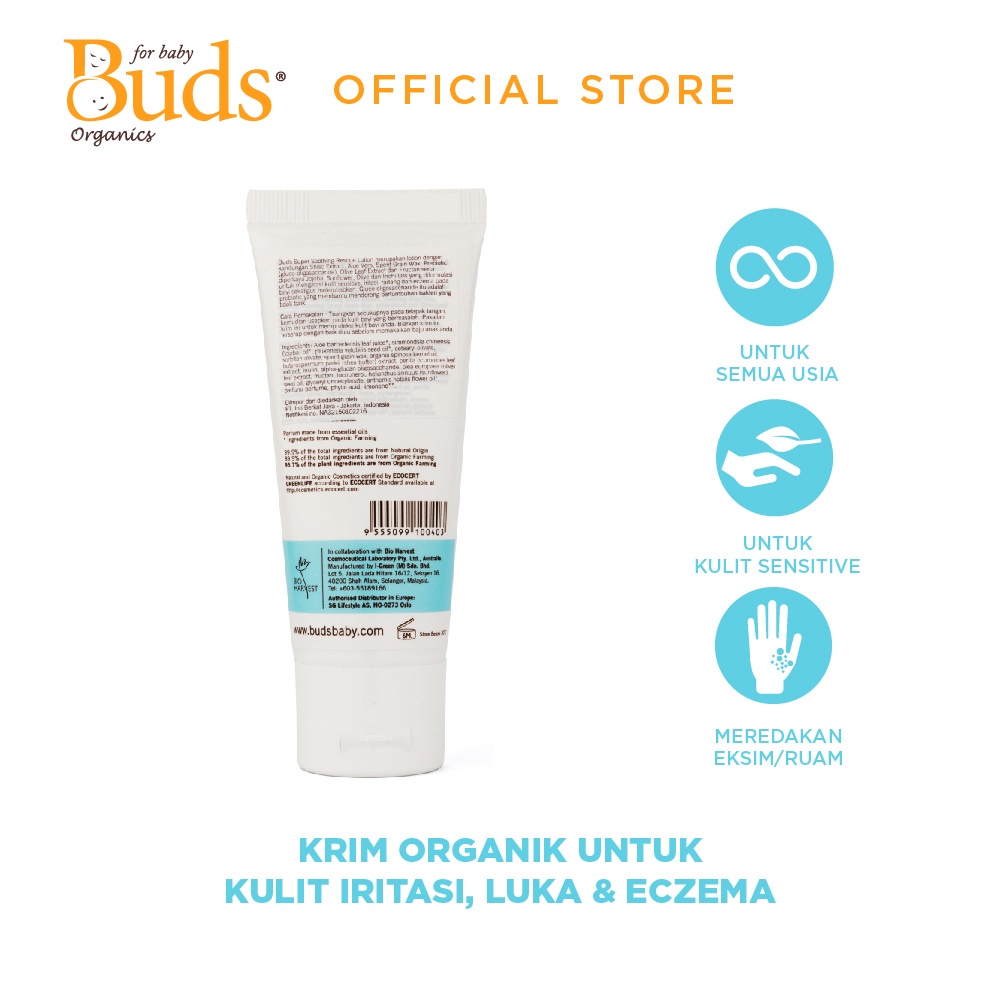 CBK - Buds Organics Super Soothing Rescue Lotion 50ml 150ml - Lotion atau Krim Perawatan Iritasi Luka Eczema Bayi dan Anak