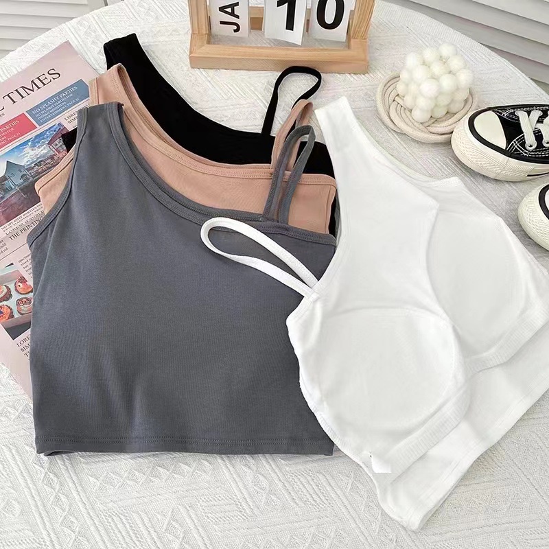 BV.ID BR739 BRA BH TANKTOP CROP TOP TALI SAMPING PAKAIAN DALAM WANITA CEWEK KOREA TANK TOP CUP BRA