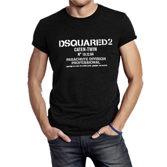 Kaos Dsquared2 Parachute Division Tshirt Casual Unisex T-SHIRT Bahan Katun TERBARU