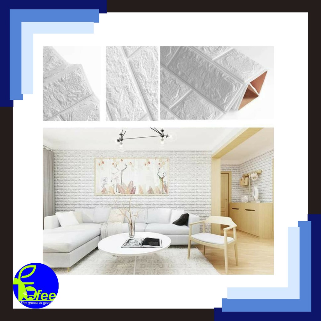 [IMPORT] - Wall Paper 3D Foam Wall Sticker Dinding Dekorasi Rumah 70x77 cm