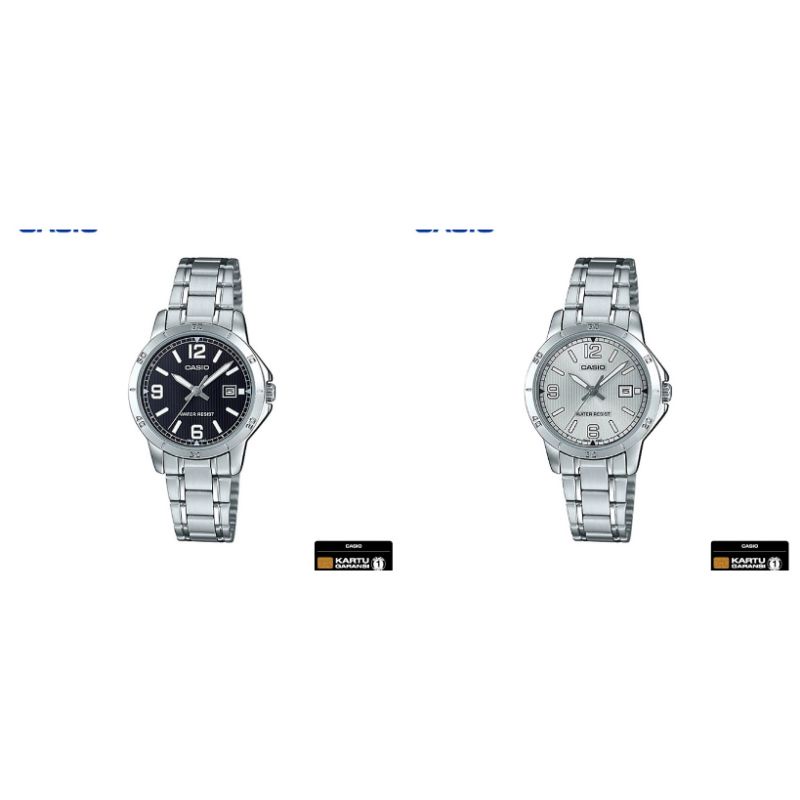 JAM TANGAN WANITA CASIO LTP-V004D RANTAI ORIGINAL