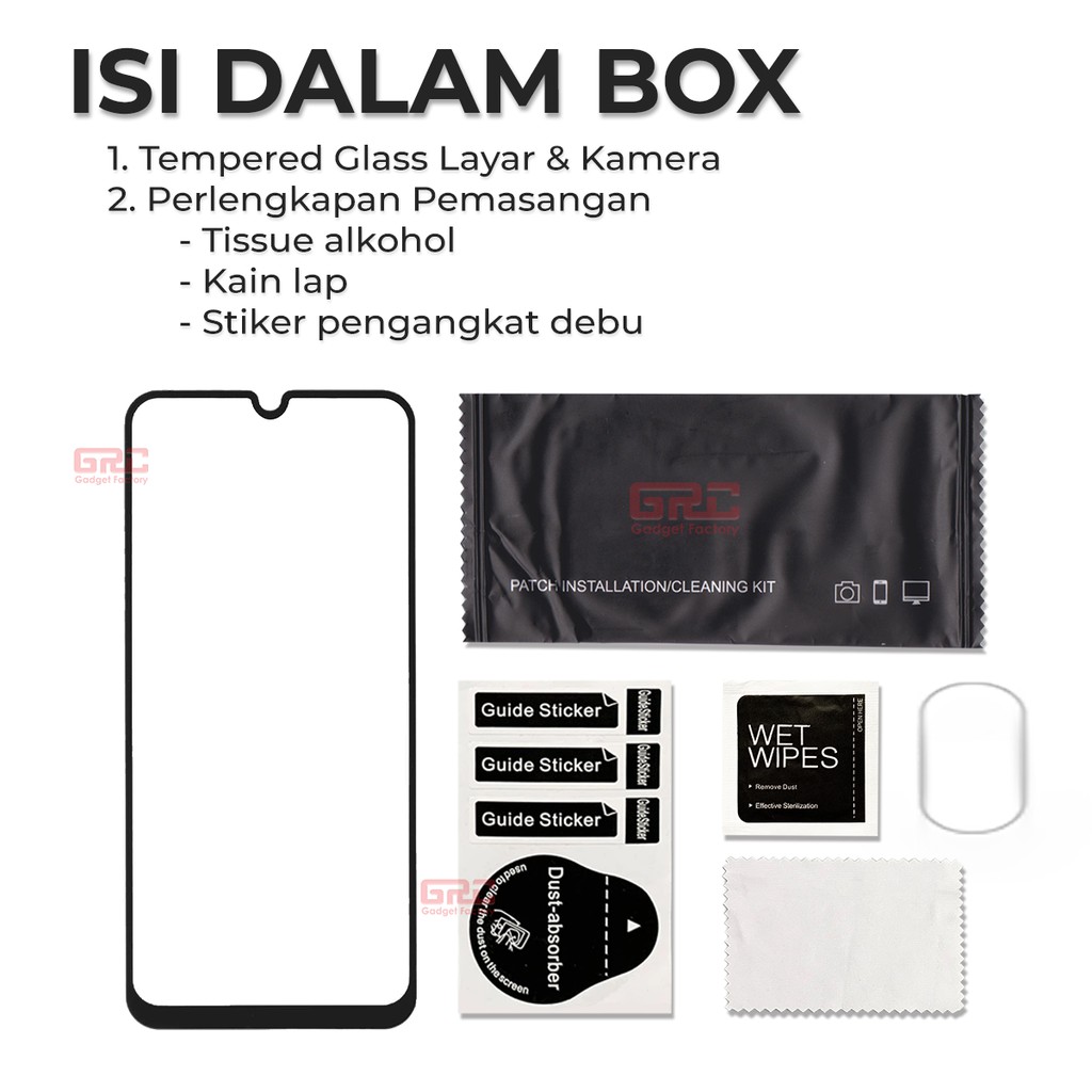 Tempered Glass SAMSUNG Galaxy M21 HOGO Full Cover Anti Gores Kaca